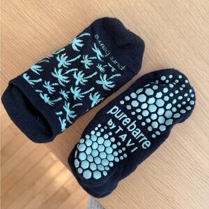 Pure Barre Palm Tree Grip Socks